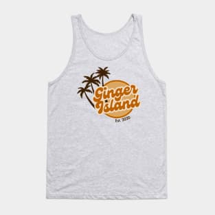 Ginger Island Retro 60s Vibes | Indie Gamie | Orange and Yellow | Tropical Beach Summer | Unoffical Stardew Valley Merch Tank Top